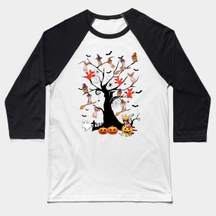 Chihuahua Halloween Tree Pumpkin Gift Baseball T-Shirt